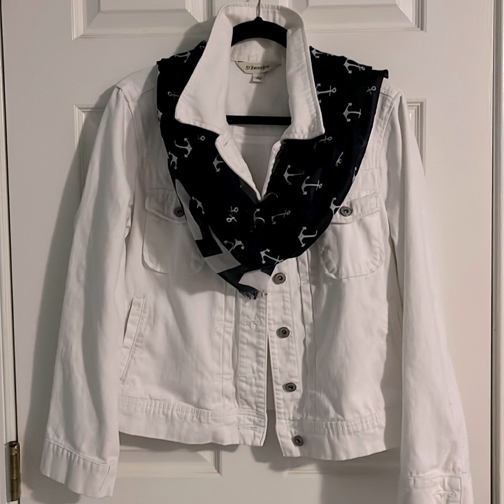 St Johns Bay.   White Jean jacket - Large